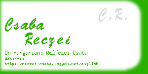 csaba reczei business card